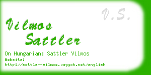 vilmos sattler business card